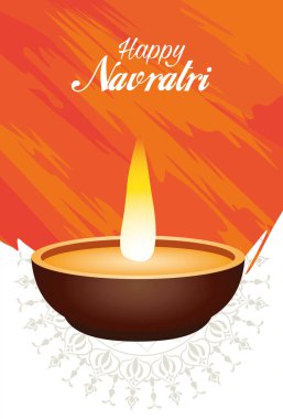 Mektuplu ve mumlu mutlu Navratri kutlama kartları