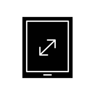 ok siluet biçimi simgesine sahip tablet aygıtı teknolojisi