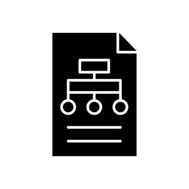 istatistik bilgisel siluet biçimi simgesine sahip kağıt