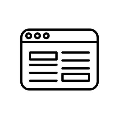 Web sayfası şablon biçimi simgesi