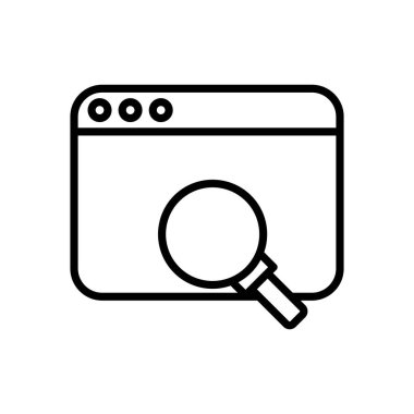 Büyütücü cam çizgi biçiminde web sayfası şablonu