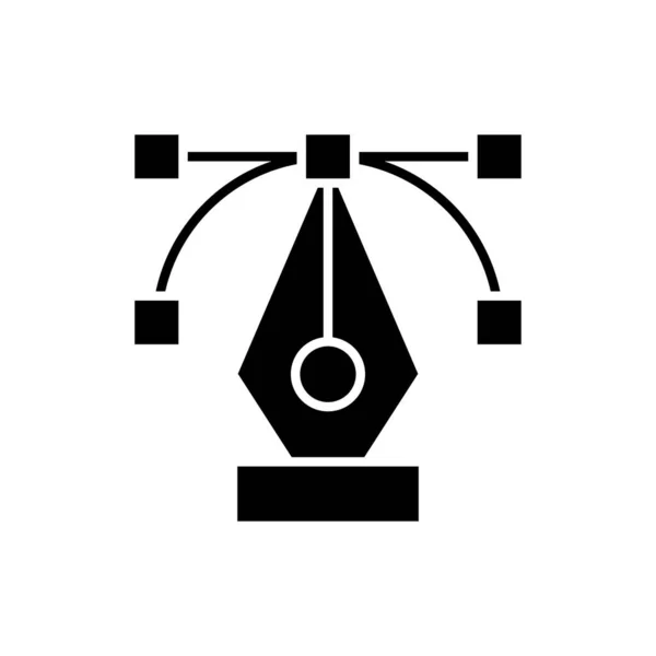 Penna punkt grafisk design siluett stil ikon — Stock vektor