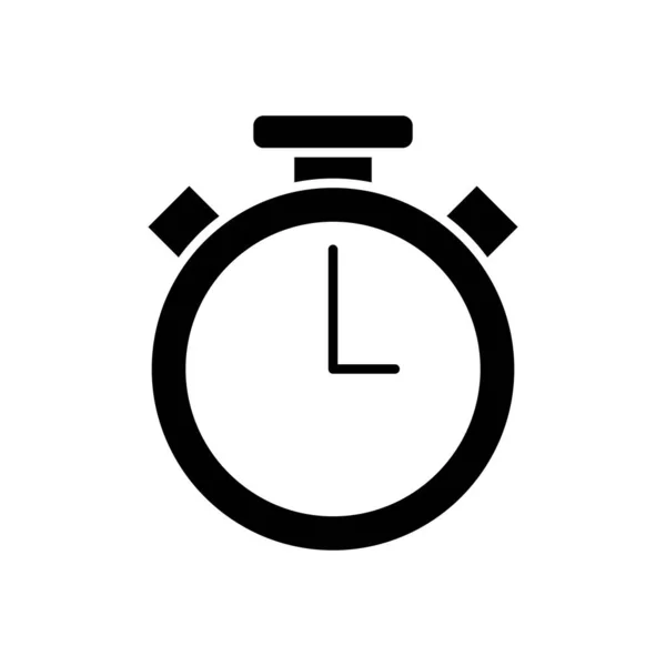 Cronometro icona stile silhouette timer — Vettoriale Stock