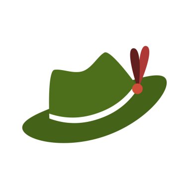 Almanya geleneksel şapka aksesuar düz biçim simgesi