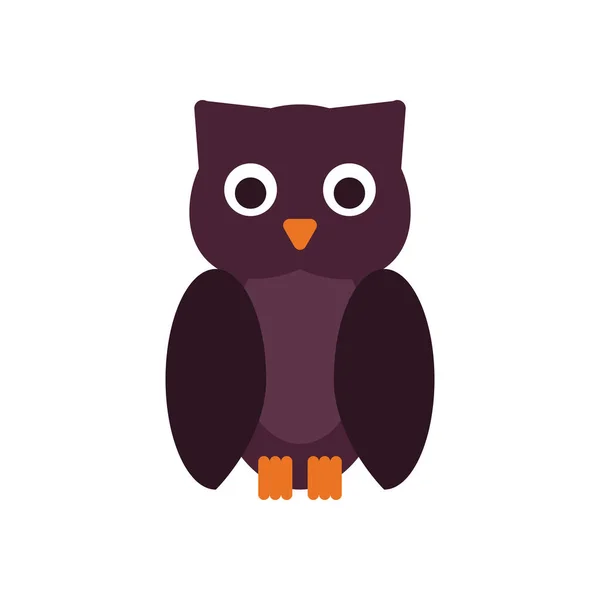 Halloween owl flat style icon — Stock Vector