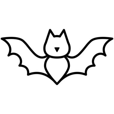 Cadılar bayramı yarasa uçan çizgi simgesi