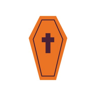 Cadılar bayramı tabut düz biçim simgesi