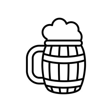 Bira kavanozu Oktoberfest satır simgesi