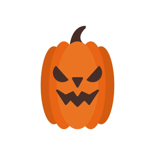 Halloween tök lapos stílusú ikon — Stock Vector