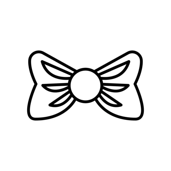 Noeud papillon élégante icône de style ligne — Image vectorielle