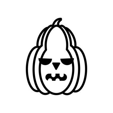 Cadılar bayramı balkabağı çizgisi simgesi