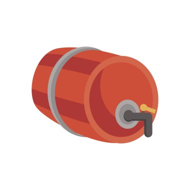 Bira fıçısı ahşap oktoberfest düz stil