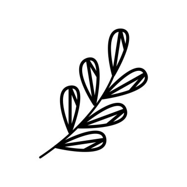 Yapraklı dal doğal çizgi biçimi