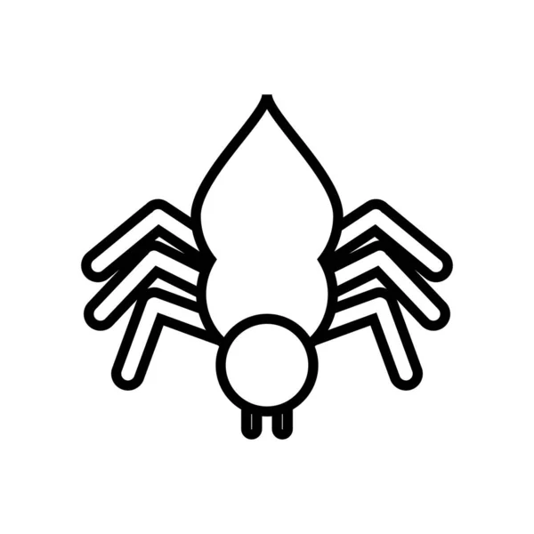 Halloween araignée style ligne icône — Image vectorielle