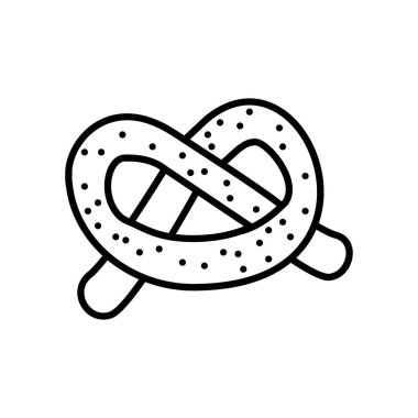 Lezzetli kraker çizgisi simgesi