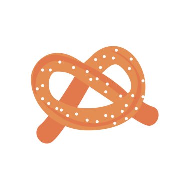 Lezzetli kraker düz stil ikonu