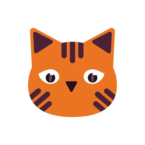 Halloween cabeza de gato icono de estilo plano — Vector de stock