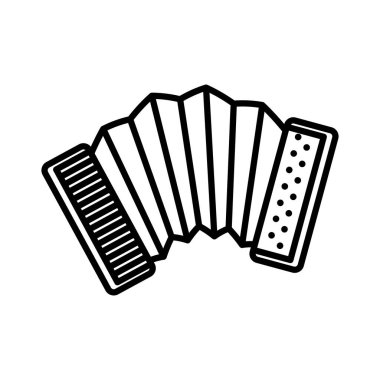 akordeon müzik enstrümanı satır simgesi