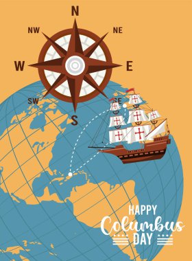 Tekne ve Dünya gezegeniyle Columbus Günü 'nüz kutlu olsun.