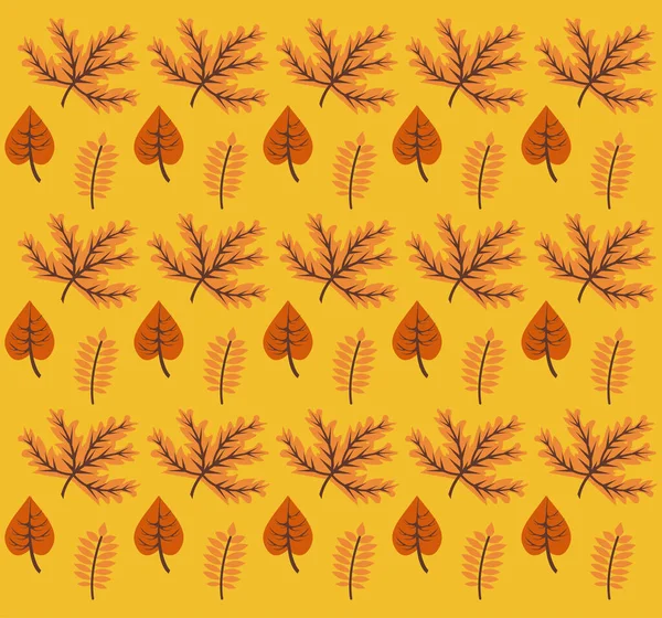欣赏有树叶图案的秋天海报 — 图库矢量图片