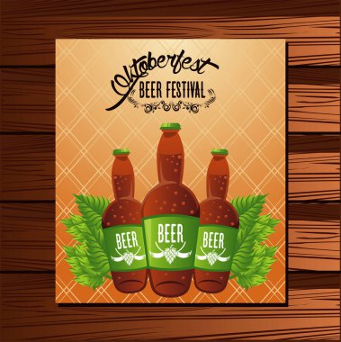 Ekim Festivali, bira şişeleriyle dolu festival posteri.