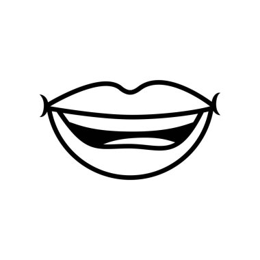 Pop art gülen ağız tarzı