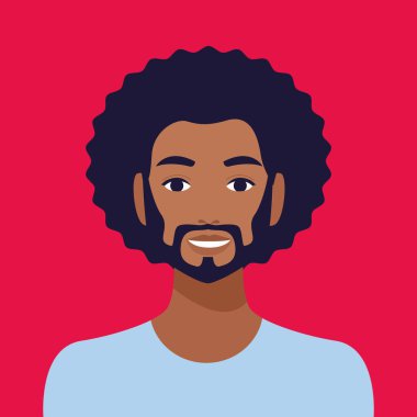 afro adam etnik karakter avatar karakteri