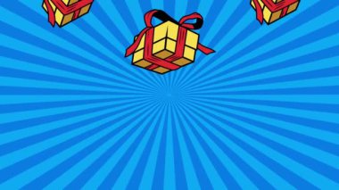 Giftbox sunar. Pop sanat tarzı.