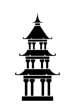 Çin kalesi siluet simgesi inşa ediyor