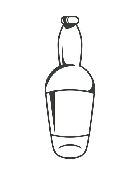 Cerveza botella bebida aislado icono — Vector de stock