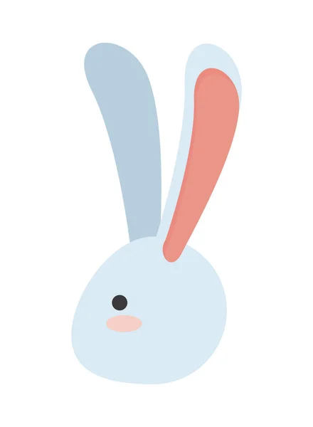 Mignon petit lapin Pâques tête d'animal — Image vectorielle