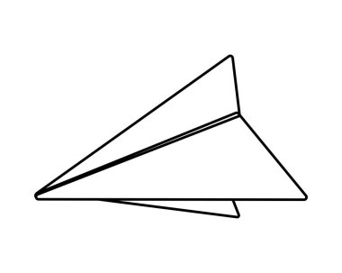 Kağıt uçak izole edilmiş simgeyi uçuruyor