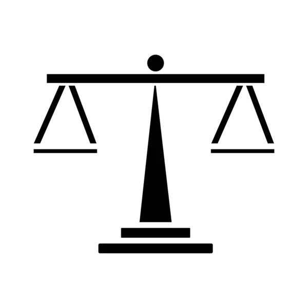 Scala equilibrio silhouette stile icona — Vettoriale Stock