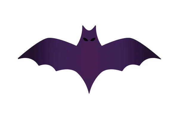 Halloween bat flying flat style icon — стоковый вектор