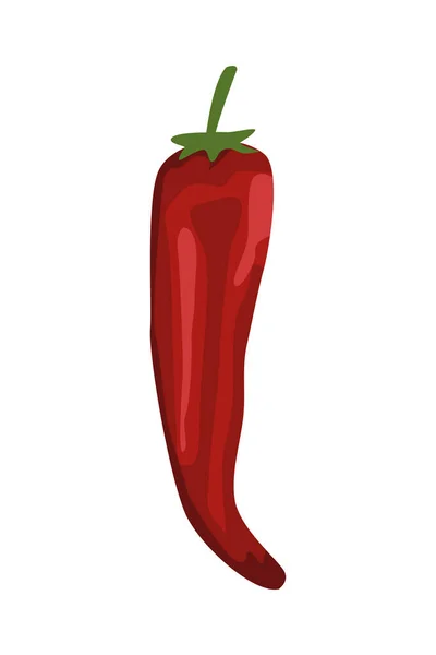 Piment rouge icône de légumes chauds — Image vectorielle