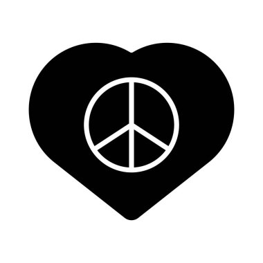 barış sembolü siluet stili ikon