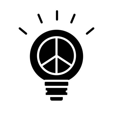 Ampul siluet biçiminde barış sembolü