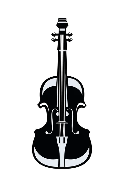 Instrumento de violoncelo ícone isolado musical — Vetor de Stock