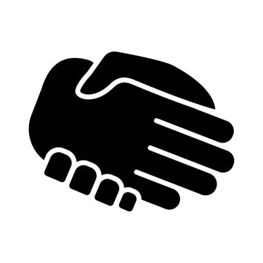 El sıkışma bitti anlaşma siluet biçimi simgesi