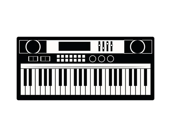 Piano instrumento musical icono aislado — Vector de stock