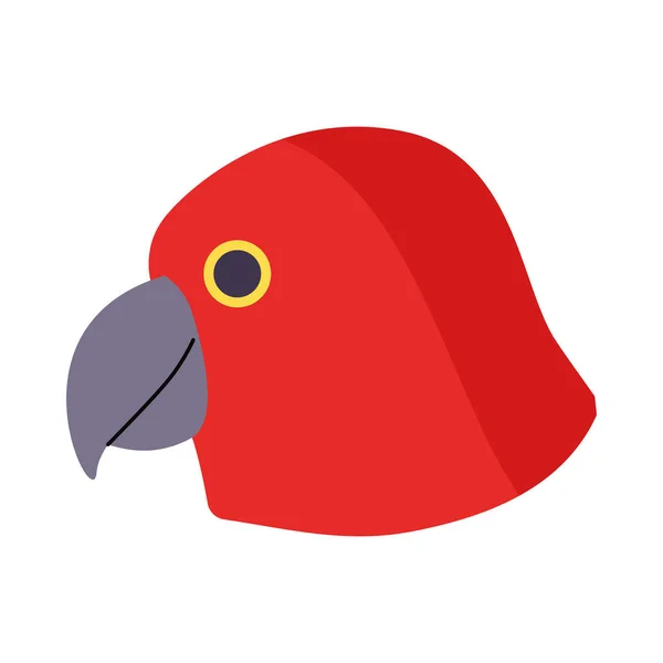 Vild tropisk papegoja fågel huvud natur ikon — Stock vektor