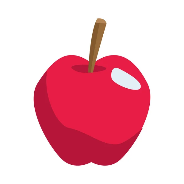 Apfel frisches Obst isoliert Symbol — Stockvektor