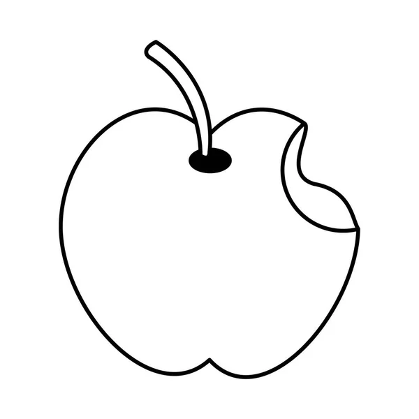 Apfel frisches Obst isoliert Symbol — Stockvektor