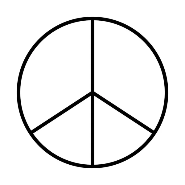 Ειρήνη σύμβολο γραμμή στυλ εικονίδιο — Διανυσματικό Αρχείο