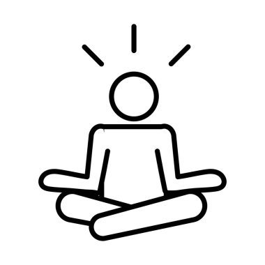 Lotus konum çizgisi biçiminde insan figürü silueti