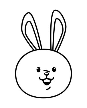 Sevimli küçük tavşan kafası tarzı