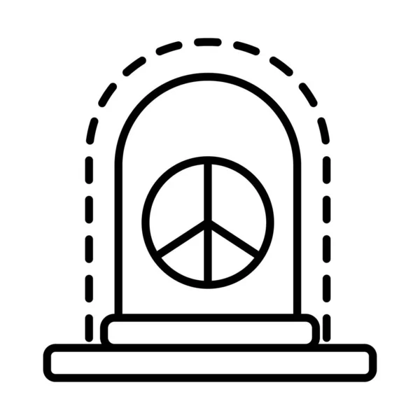 Symbol pokoju w ikonie stylu kopuły — Wektor stockowy