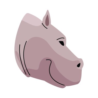 Vahşi su aygırları hayvan doğası ikonu