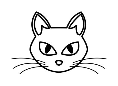 Cadılar bayramı kedi siyah baş simgesi