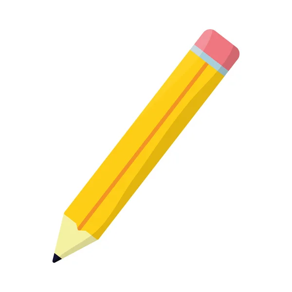Ceruza iskolai ellátás elszigetelt ikon — Stock Vector